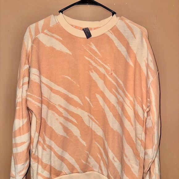 Sweaty Betty Zebra Striped Nectarine Orange Sweater - XS - Picture 8 of 9